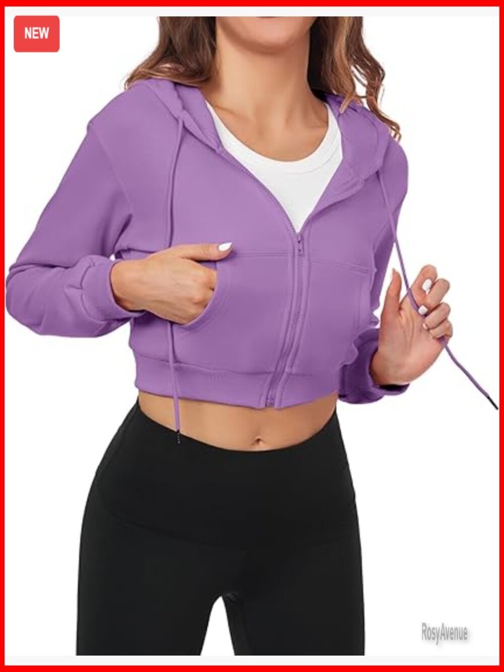 Cropped Zip Up Hoodie Women Jacket Top Sweatshirt Casual Basic Gym
